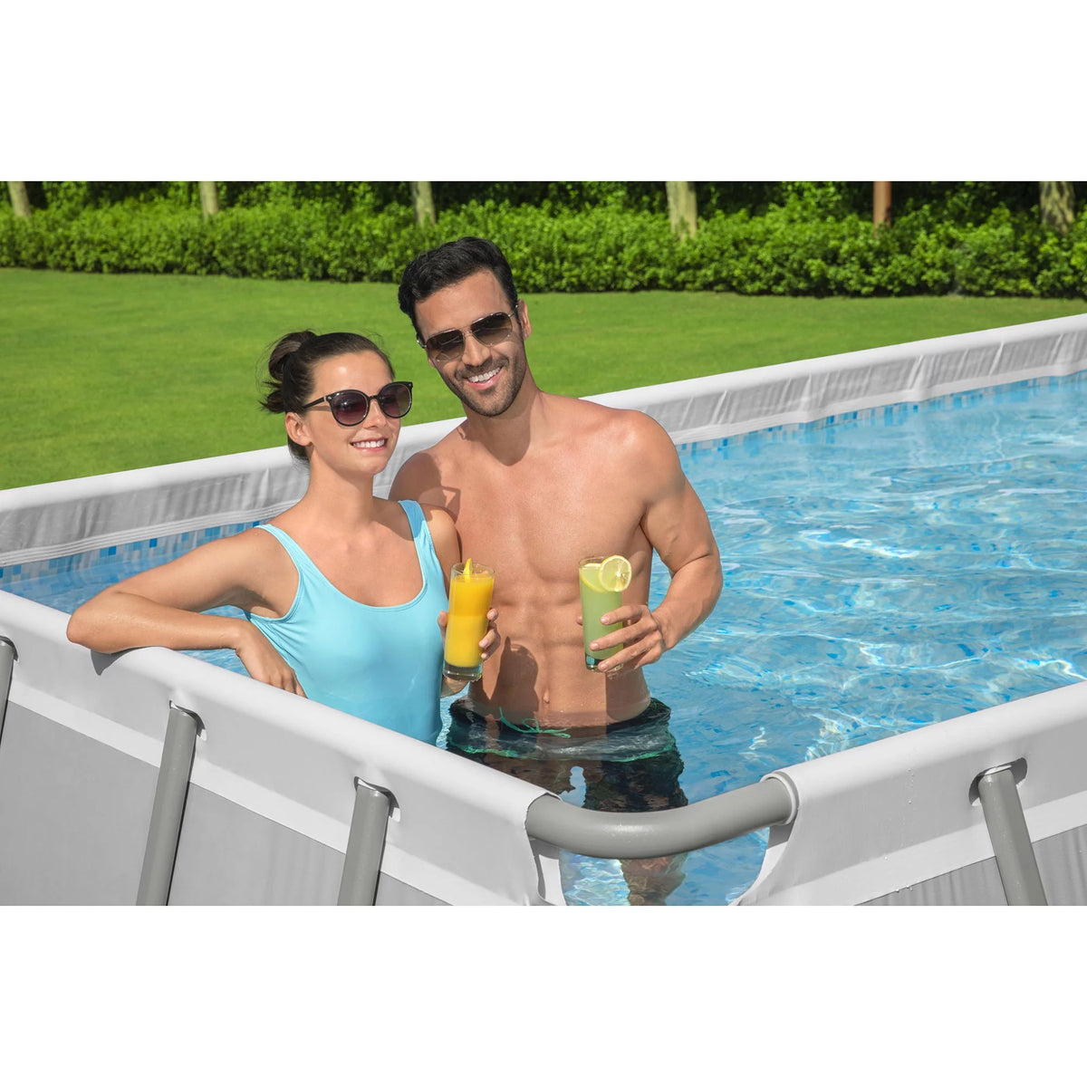 24' x 12' x 52 Rectangular Frame Above Ground Swimming Pool Set N94125
