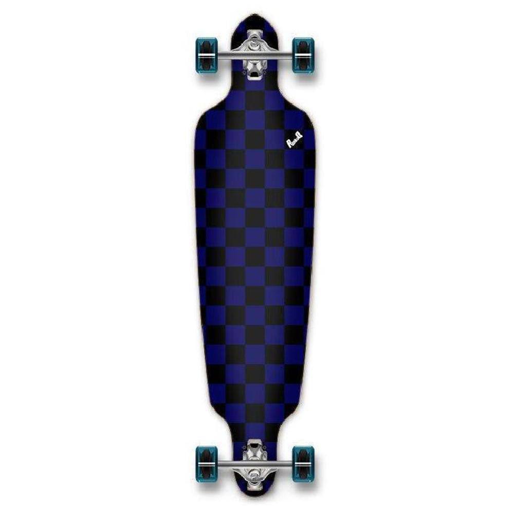 Checker Blue Drop Through Longboard Complete P9406