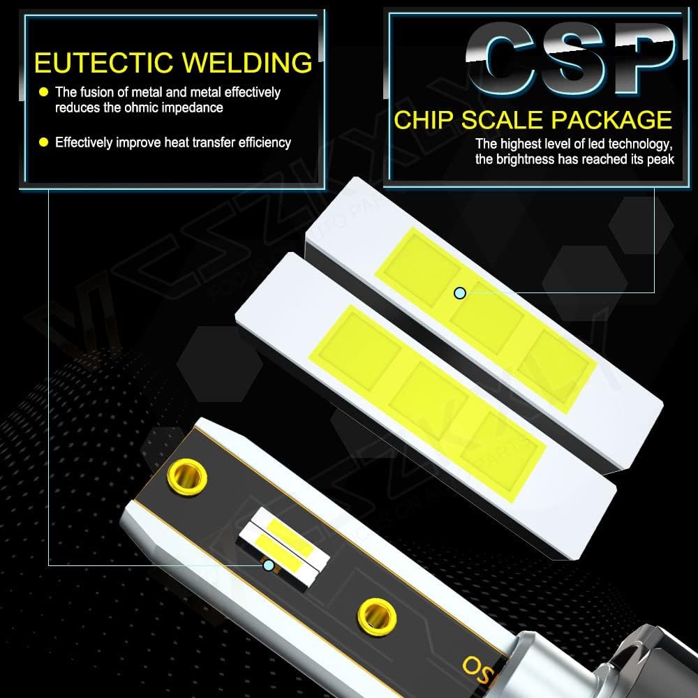 H13 9008 LED Headlight Bulbs Combo Kit, 6000K Bright White, Pack of 2 X261446