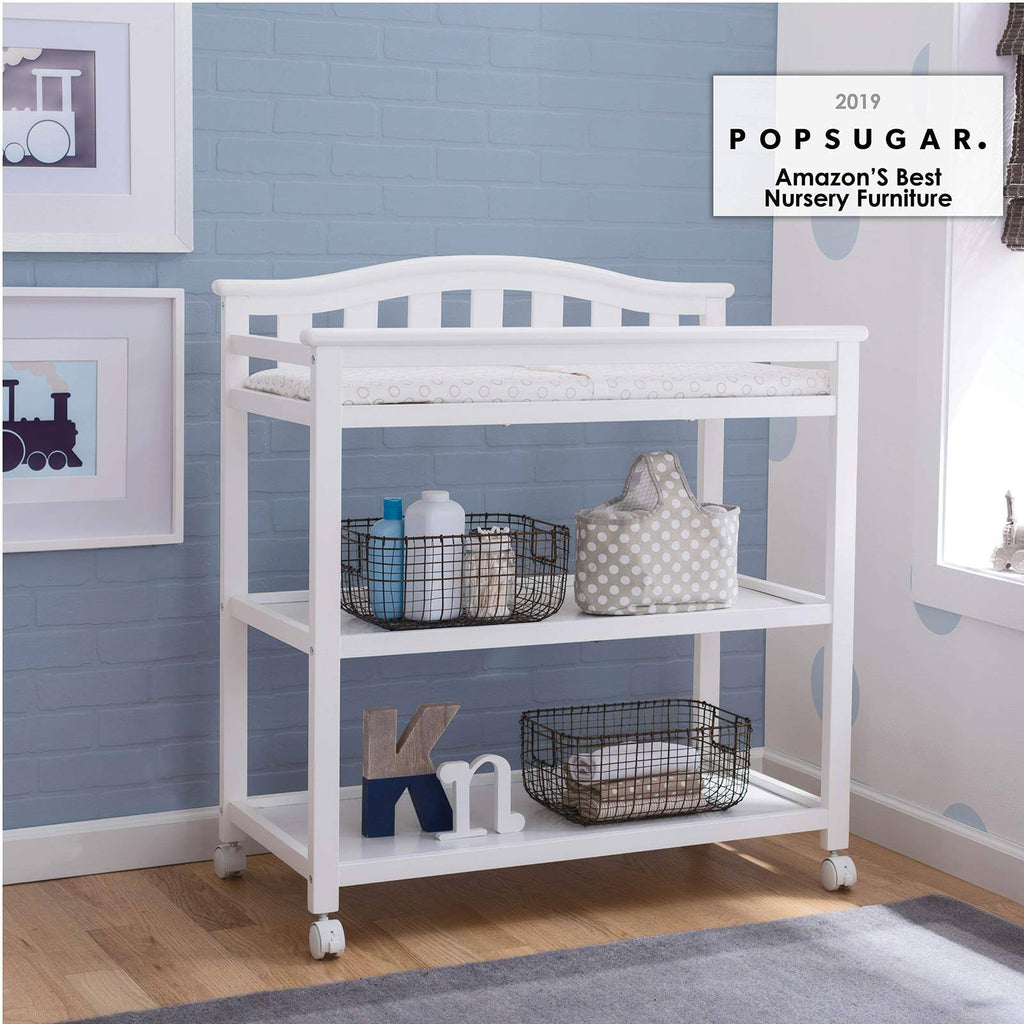 White Changing Table with Casters Z99707