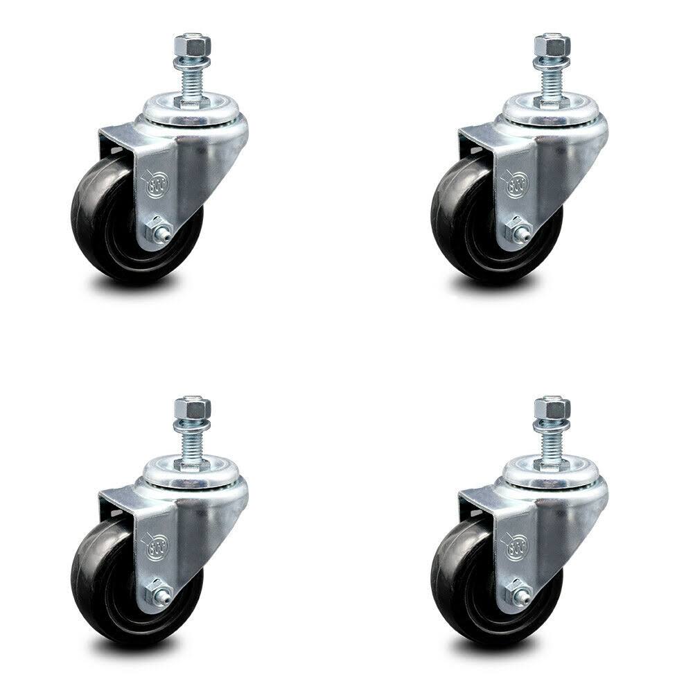 Hard Rubber Swivel Caster Set of 4 K518438
