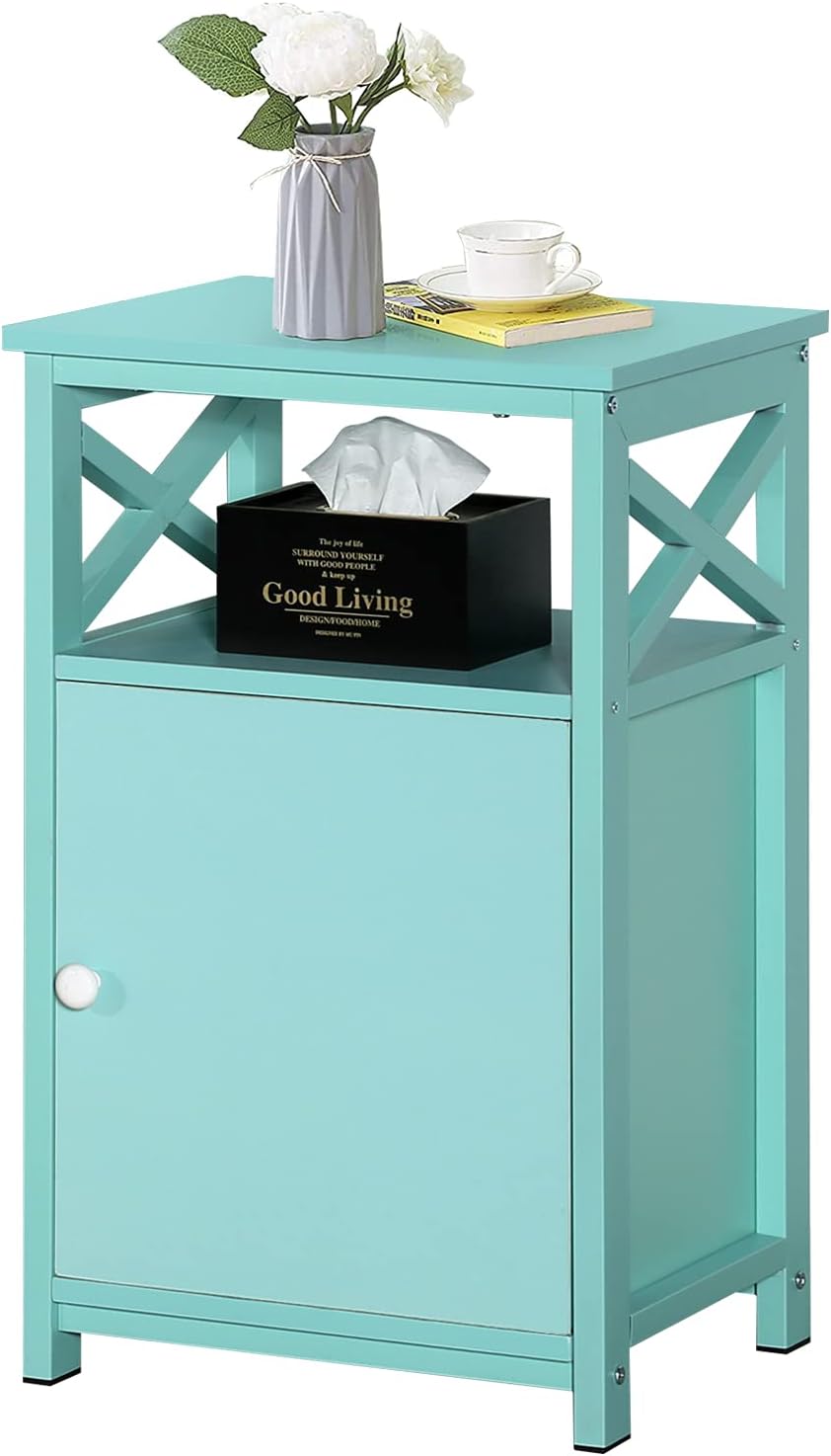 Brown Storage Cabinet and Drawer Nightstand W3177