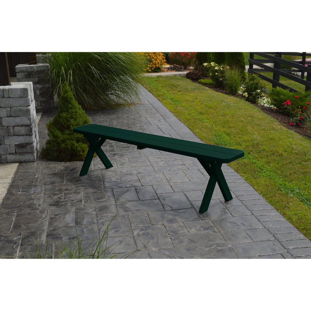 Dark Green Crossleg Bench Y1146
