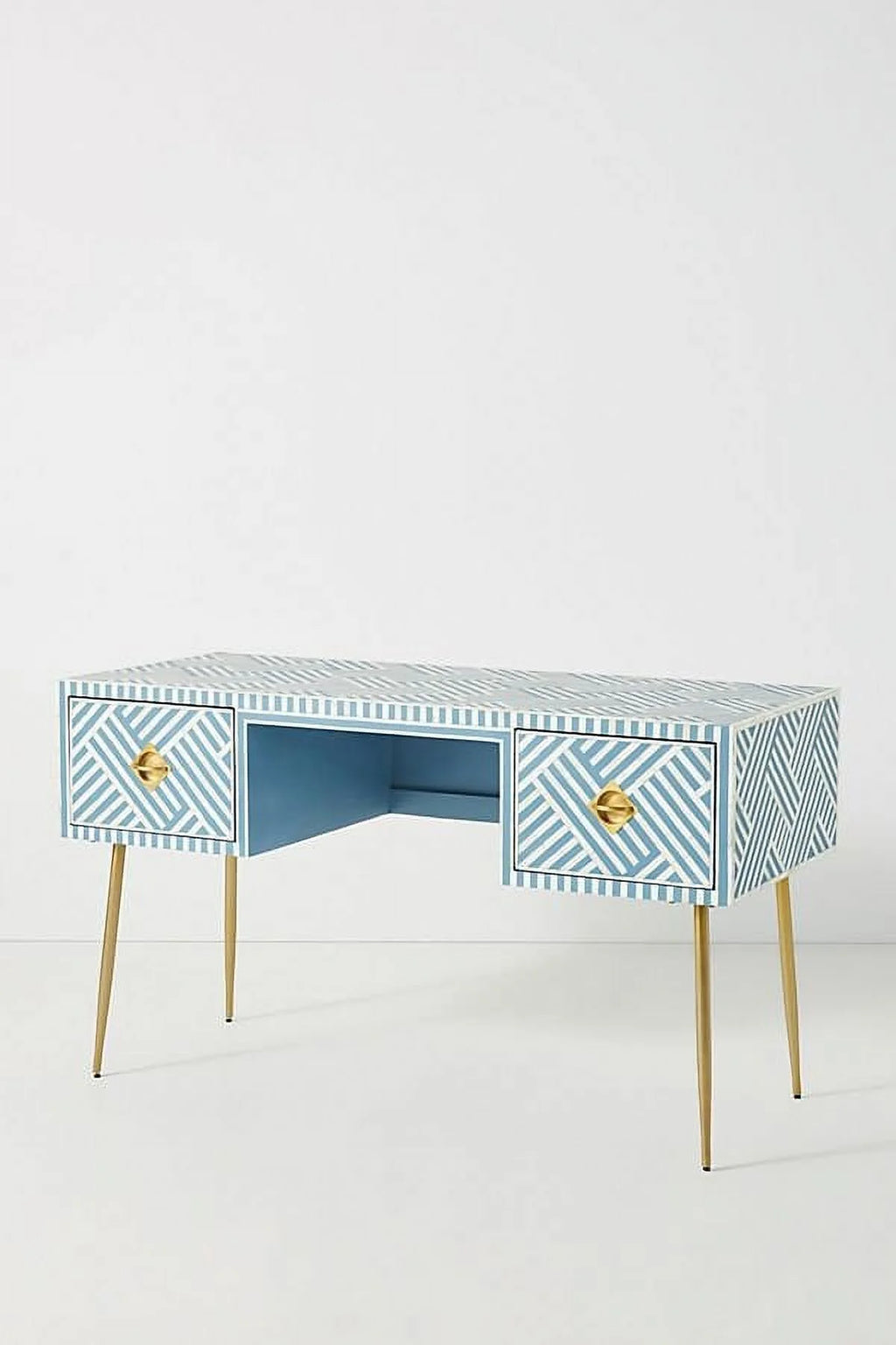Blue Optical Inlay Desk W51605
