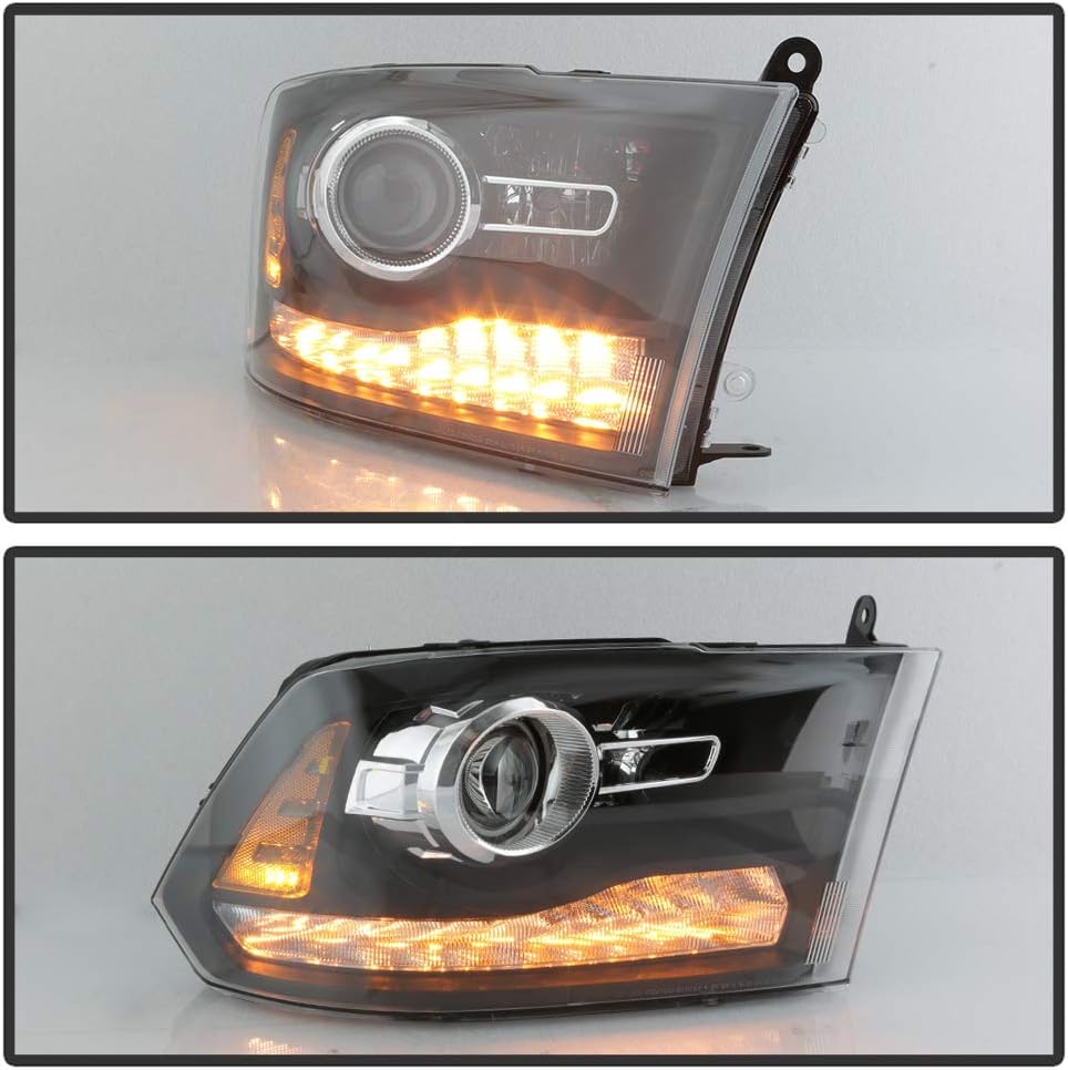 2013-2015 Dodge Ram 1500 2500 3500 Black Trim Headlamp Passenger Side Q812582