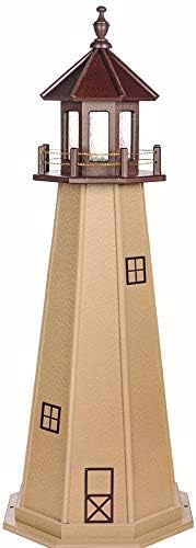 Decorative Lighthouse Wood Ivory Cherrywood W643