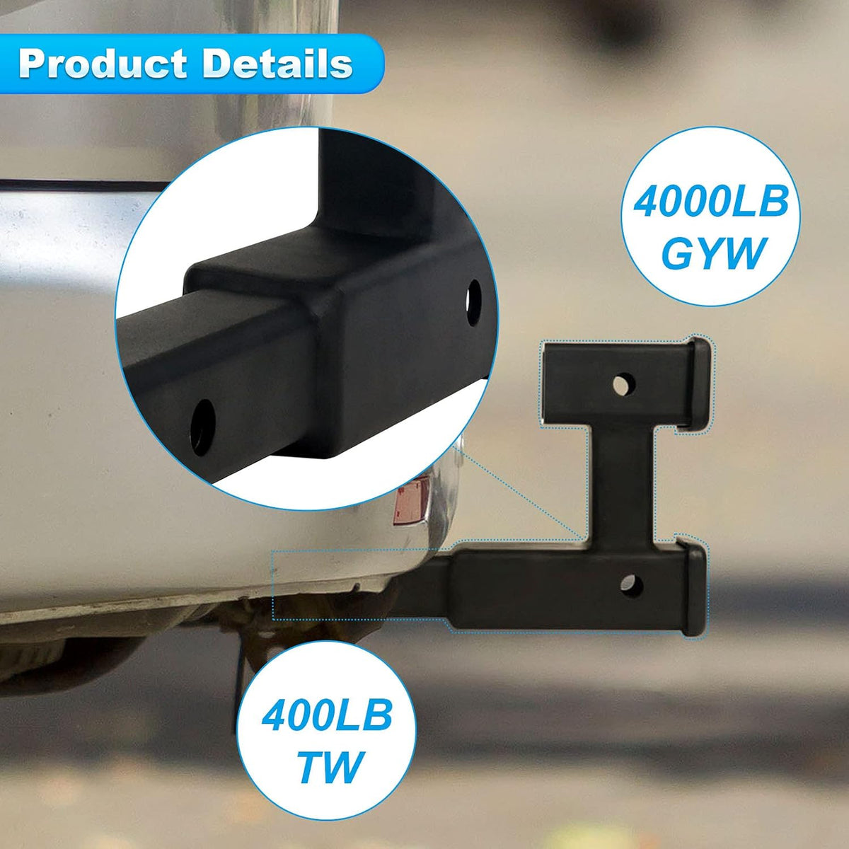 2 inch Trailer Hitch Receiver Extender Pack of 2 A874022