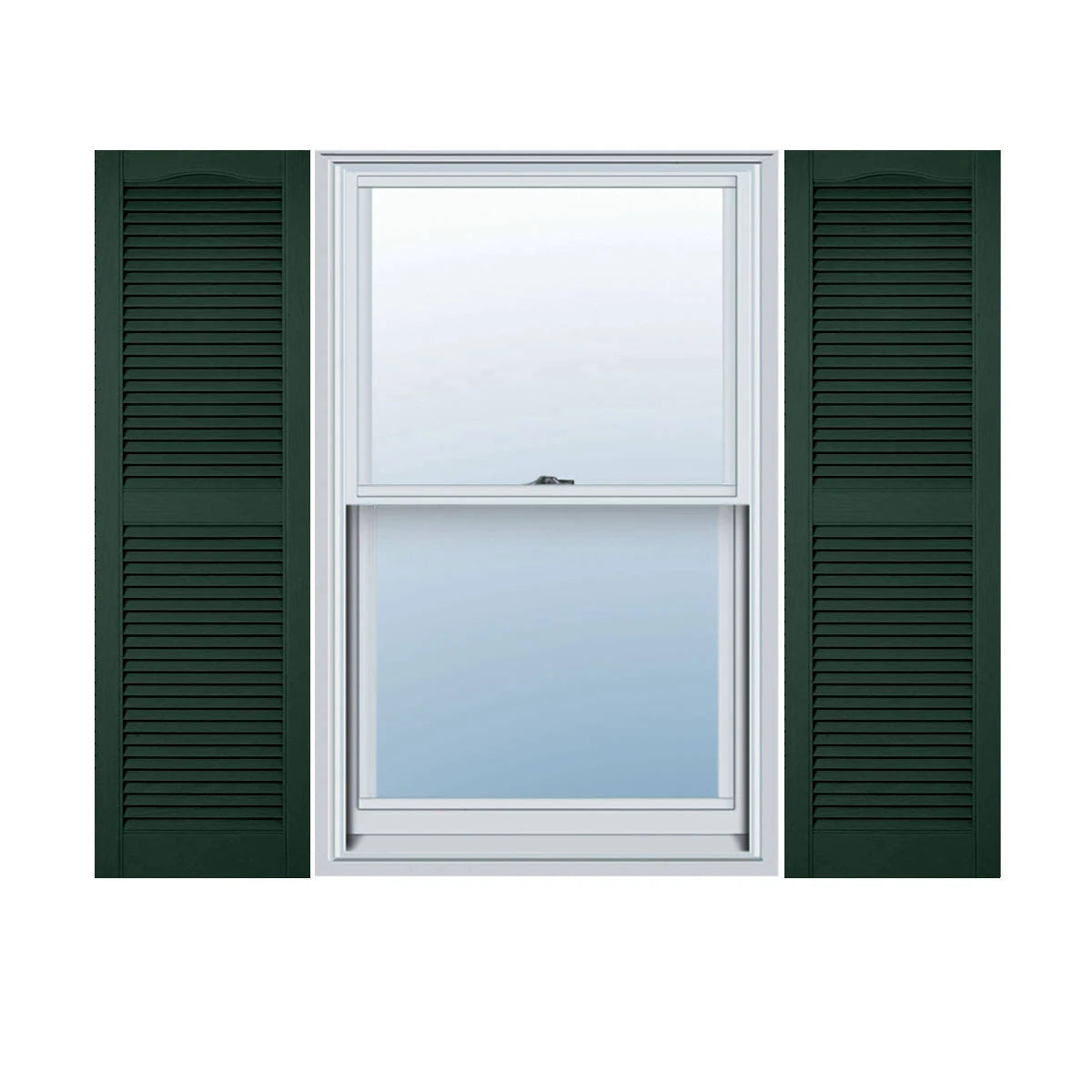 Midnight Green Vinyl Louver Shutters D384