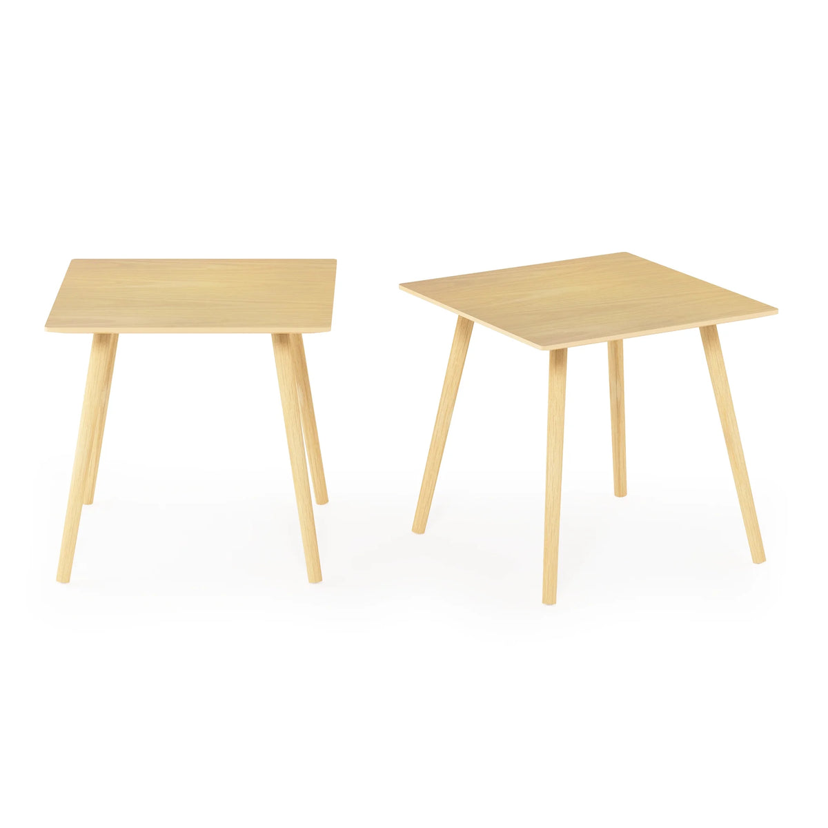 Oak Square End Table, Set of 2 H228