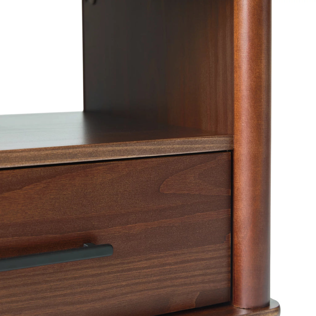 Walnut 1-Drawer Nightstand U361