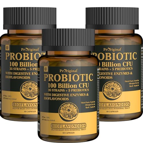 35 Strains Organic Probiotic 100 Billion CFU 60 Capsules I9488