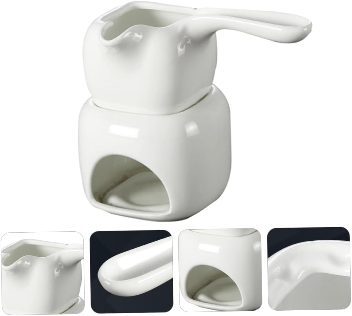 White Ceramic Chocolate Melting Pot L396149