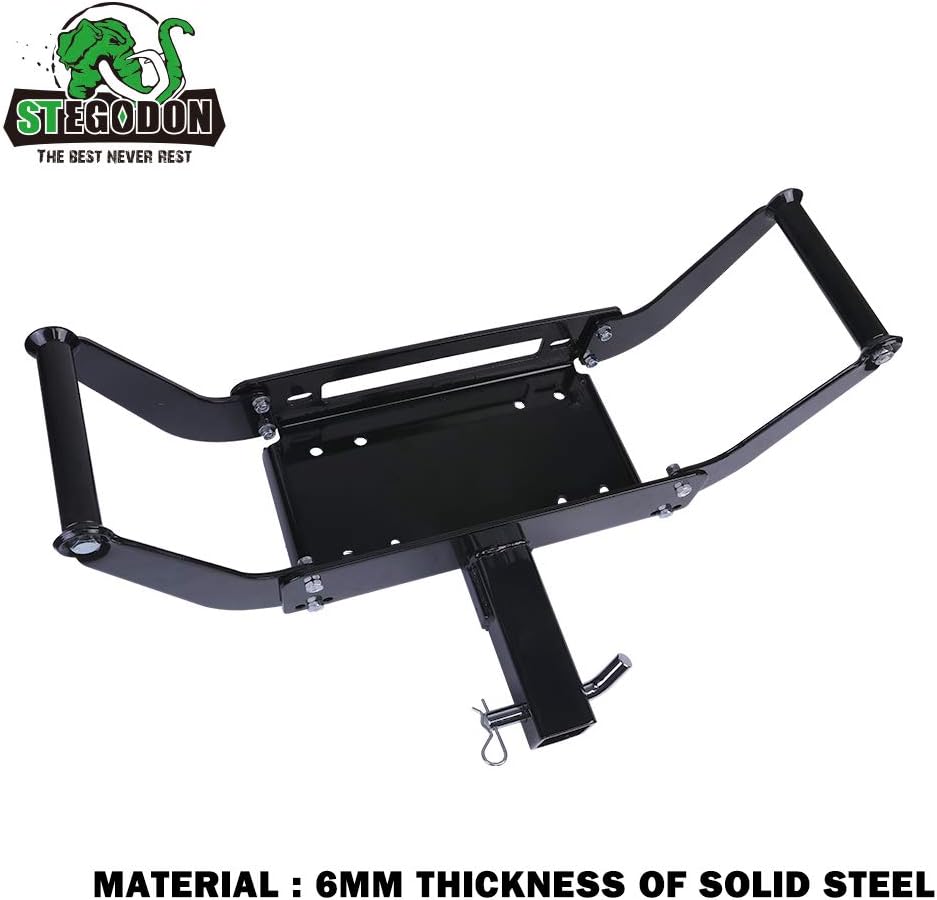 Winch Mounting Plate Cradle Bracket 8000lbs-13000lbs Capacity Foldable Pack of 2 L47556