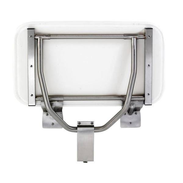 Fold Down Wall-Mount Padded Seat 23x22 White Z109