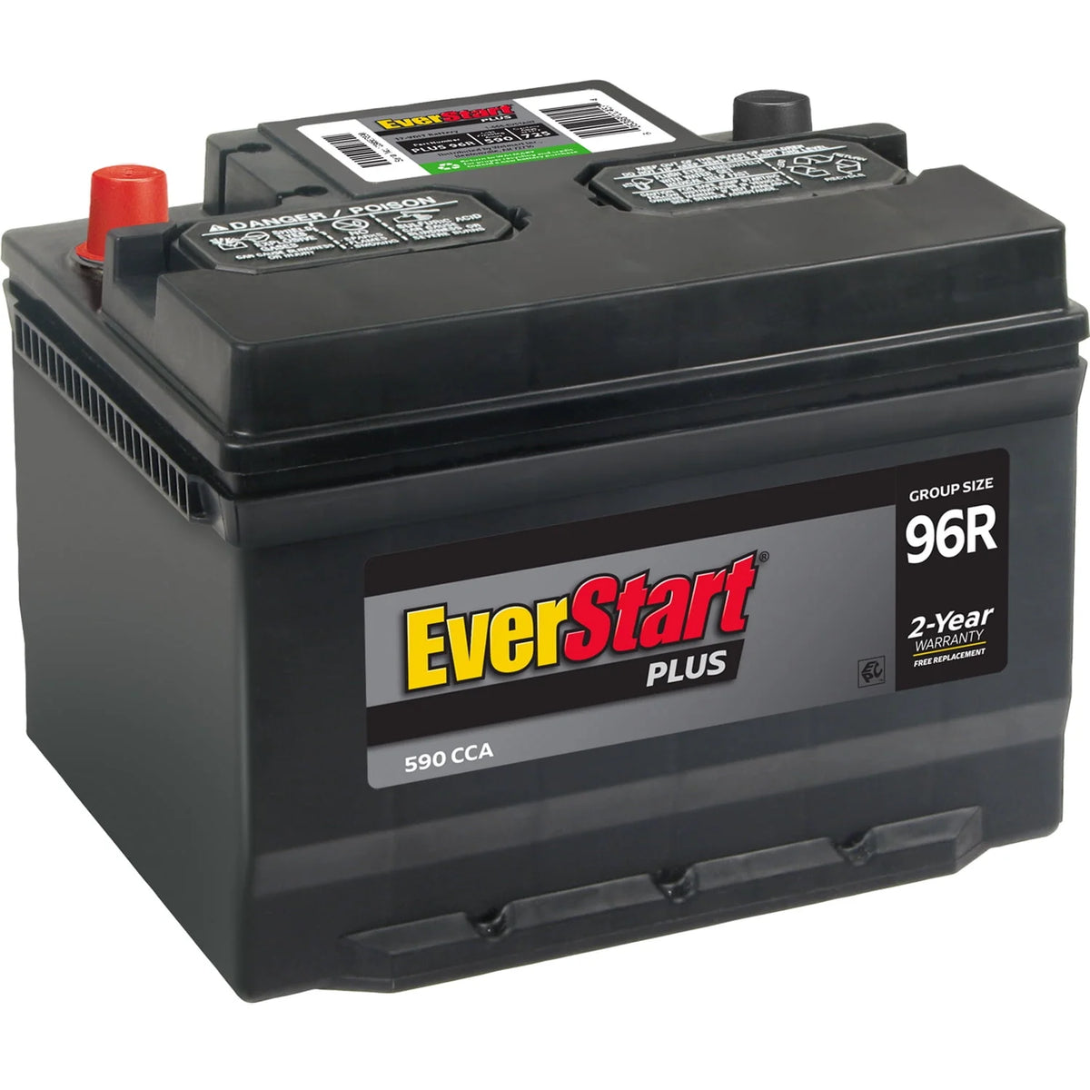 Lead Acid Automotive Battery Group Size 96R 12 Volt 590 CCA E13642