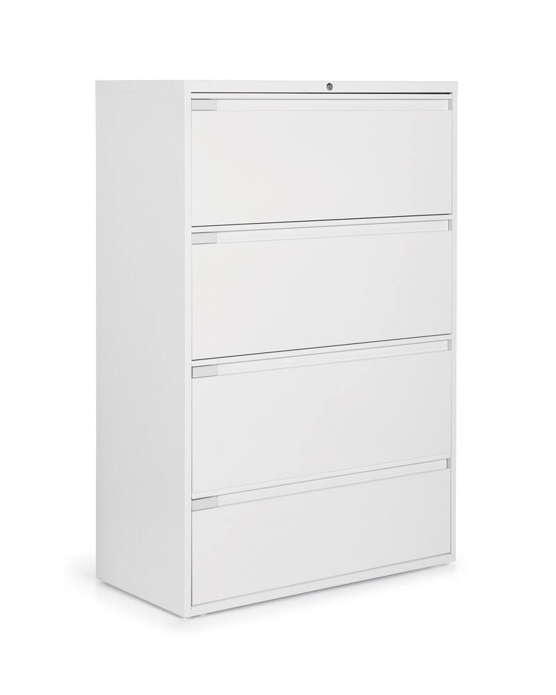 4 Drawer White Lateral File Cabinet G7701