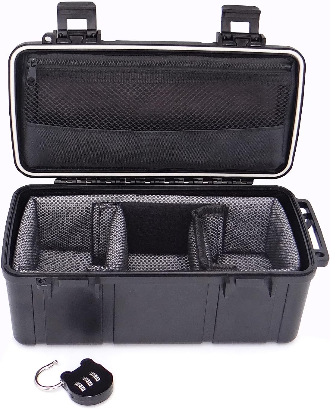 Black Storage Box with Easy Grip Handle ABS Plastic Pack of 2 O660