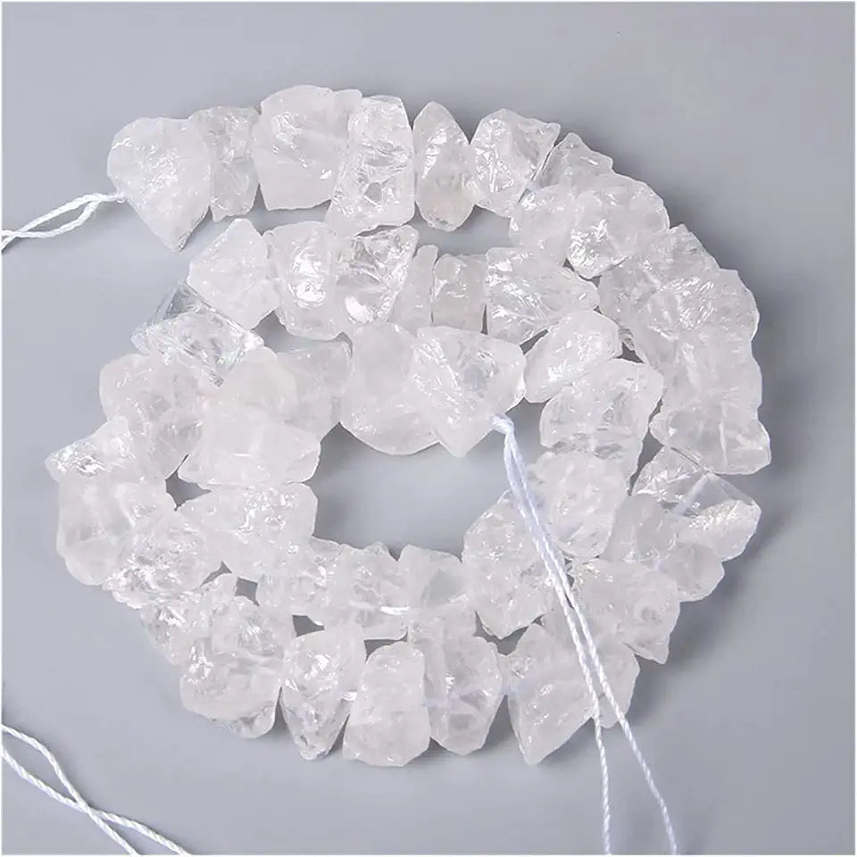 Natural Quartz Minerals Specimen White Raw Crystals Irregular Shape Rough Stone S389207