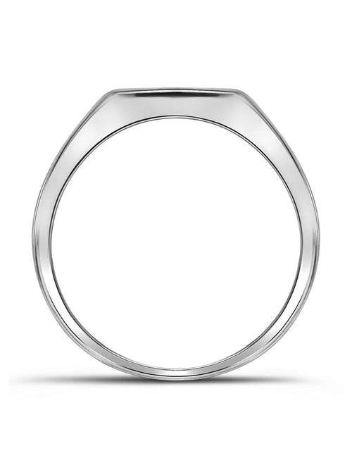 10kt White Gold Mens Round Black Diamond Wedding Band Ring 1 Cttw L127