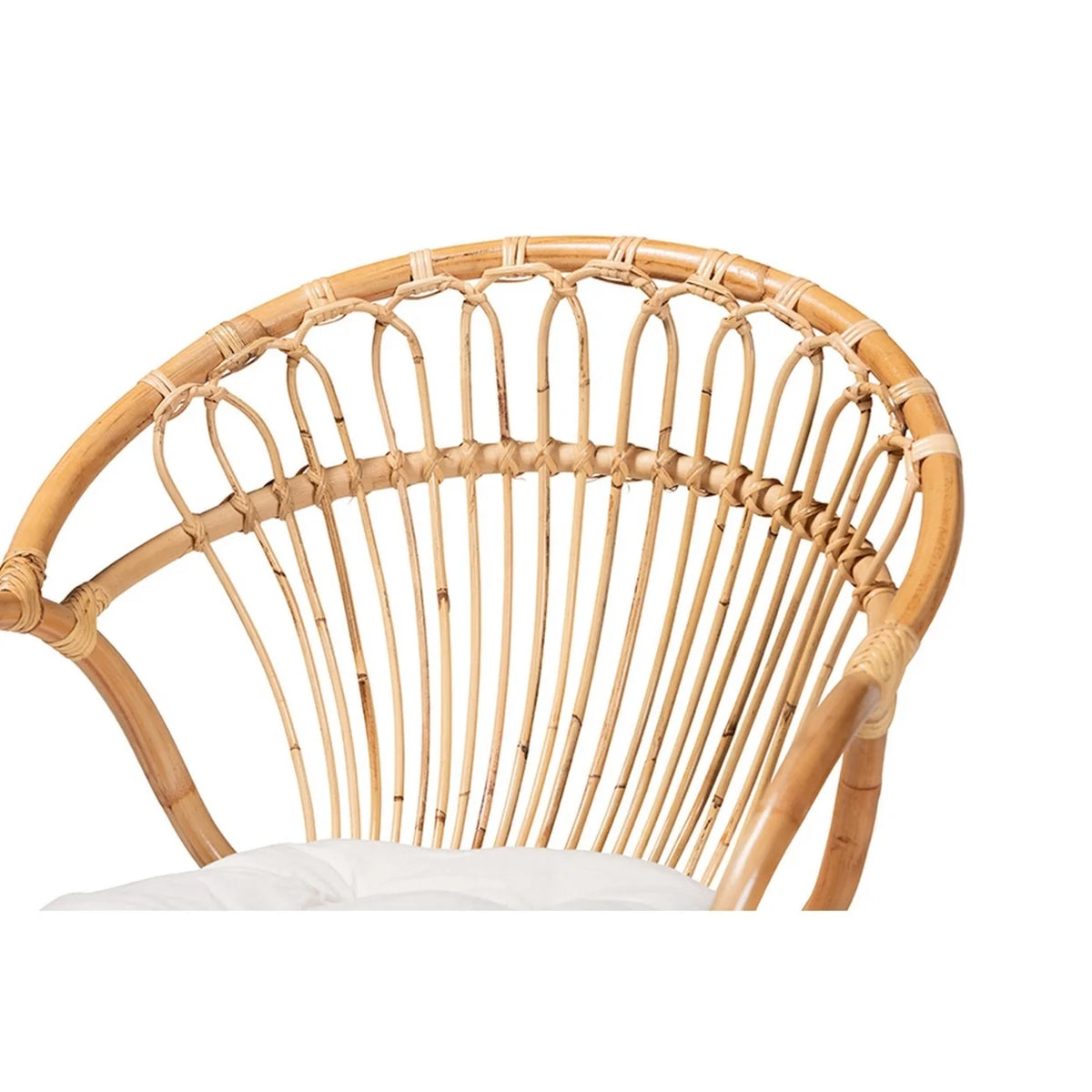 Natural Brown Rattan Dining Chair Q57533