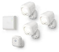 3-Pack White Motion Sensor Spotlights with Bridge K854370