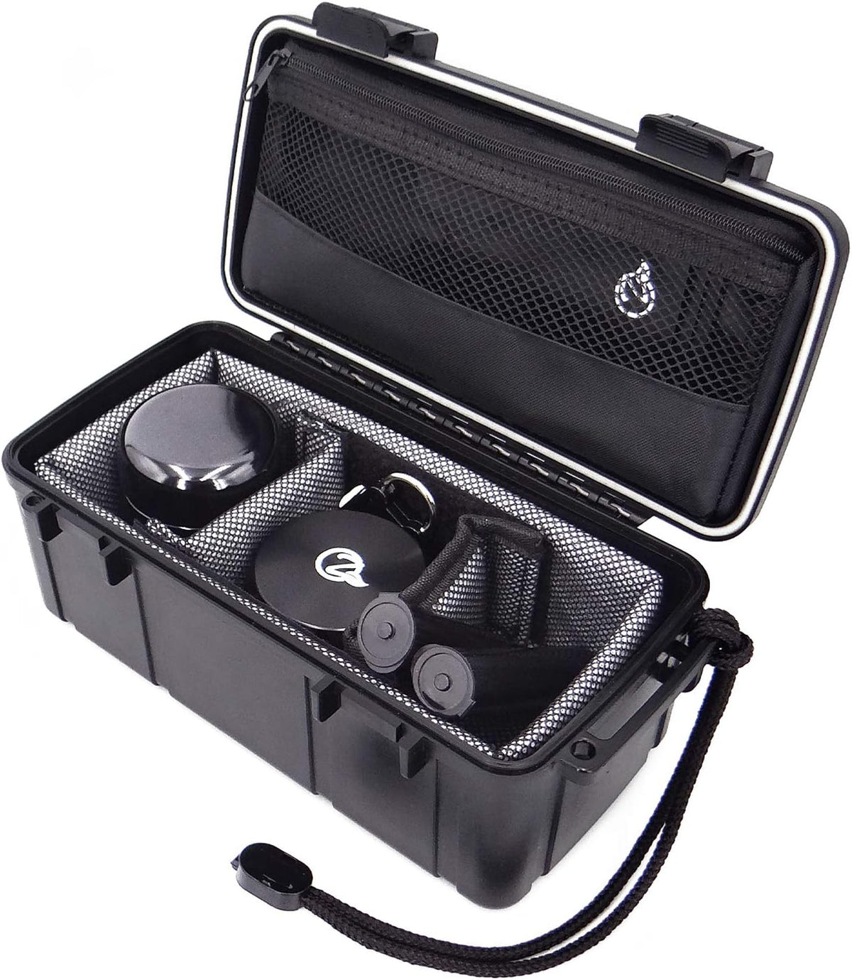 Black Storage Box with Easy Grip Handle ABS Plastic Pack of 2 O660