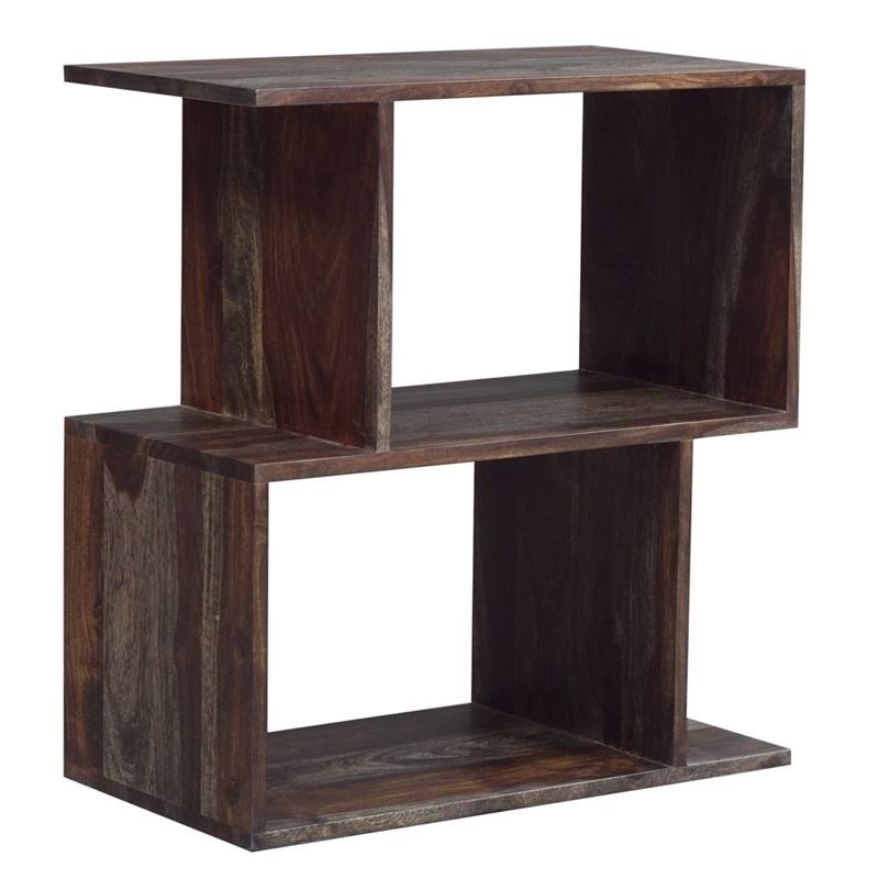 Gray Solid Sheesham Wood Bookcase V9901
