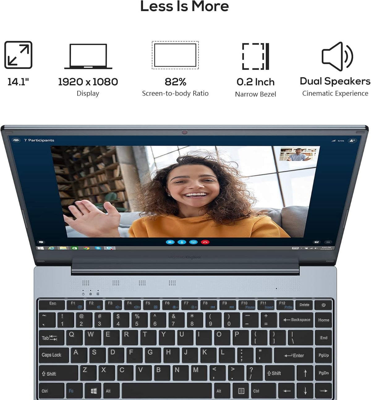 14” Windows 10 Laptop Computer, 8GB RAM 256GB SSD, Silver Gray Z3865
