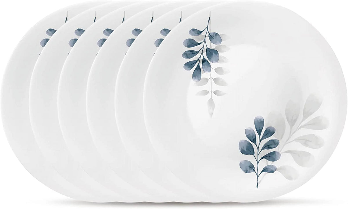 Set Of 6 10.75" Tempered Opal Glass Dinner Plates A877399