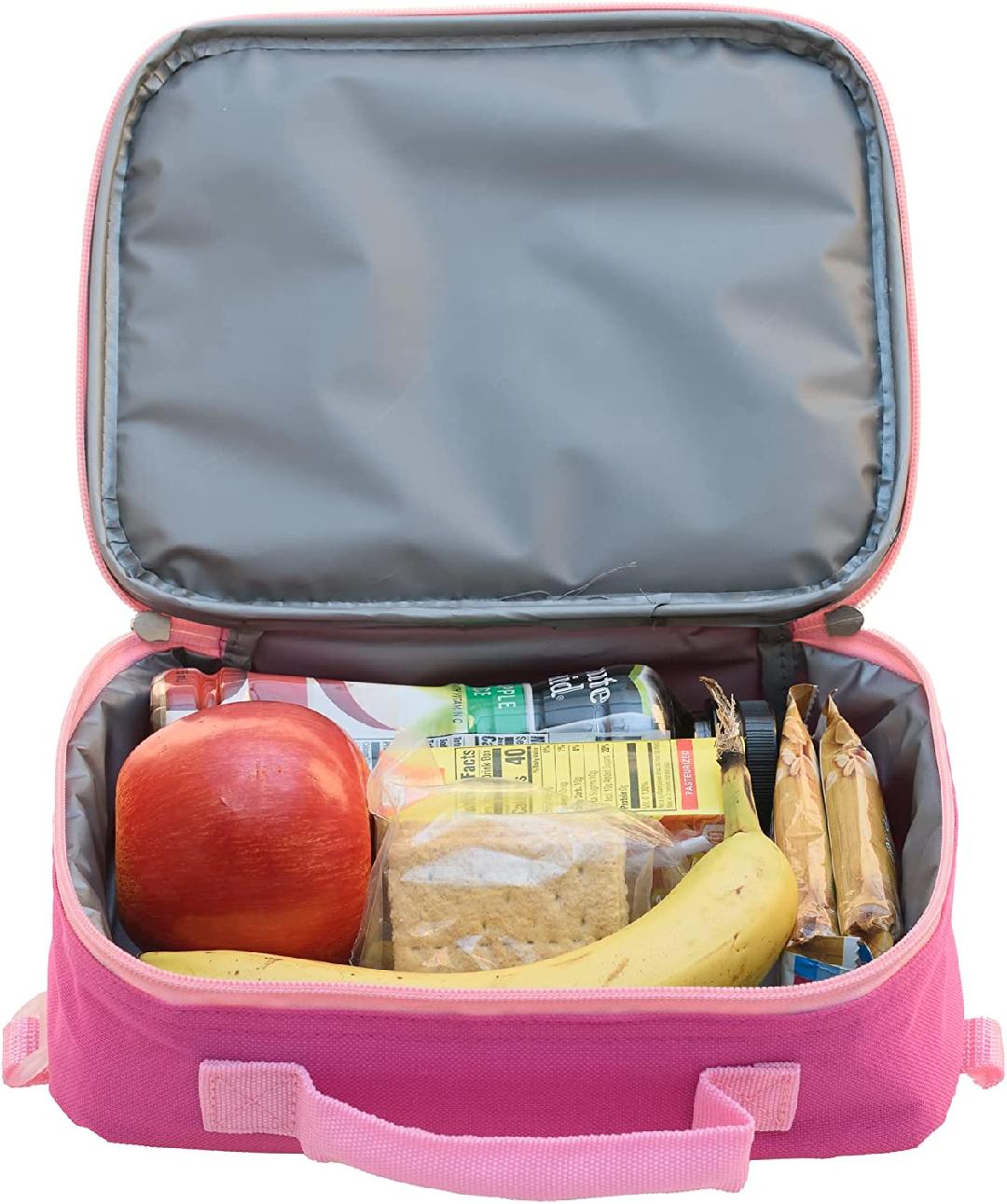4 Piece Sequin Backpack Set with Lunch Bag, Pink S964345
