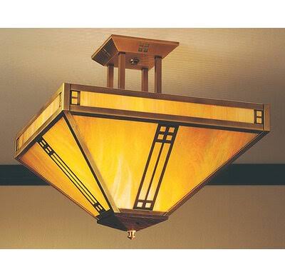 Bronze Semi Flush Mount I915