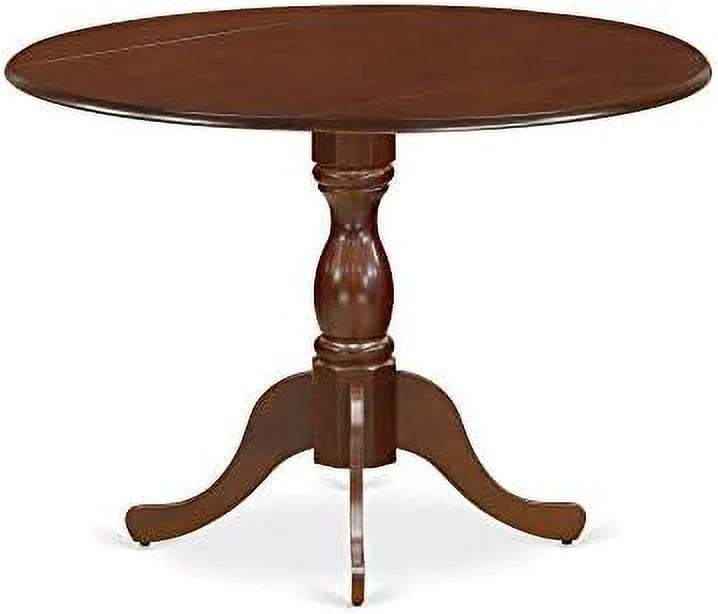 Round Dining Table with Dropleaf 42x42 Inch Mahogany C301