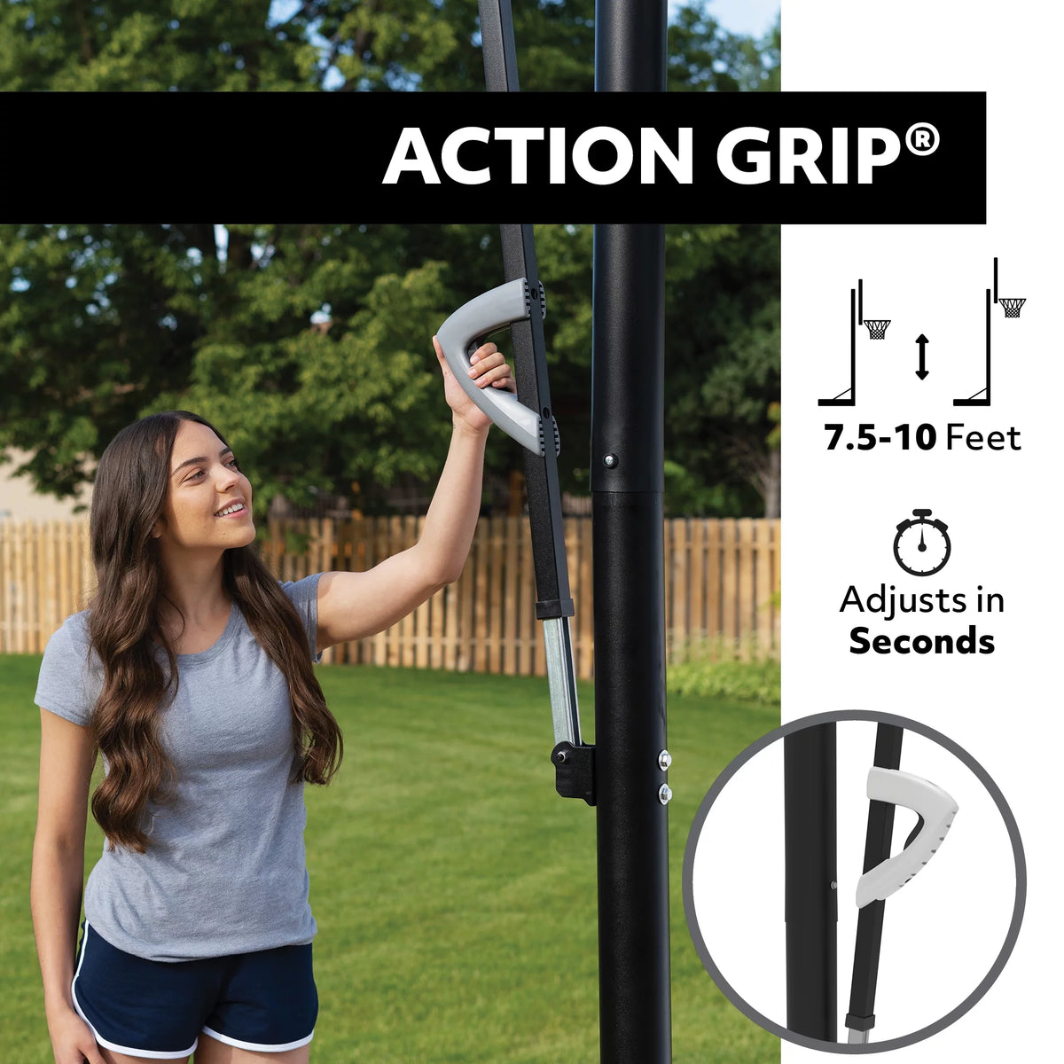 Adjustable Inground Basketball Hoop 50 inch Polycarbonate E4232