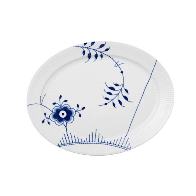 Blue Fluted Mega Oval Plate K268183