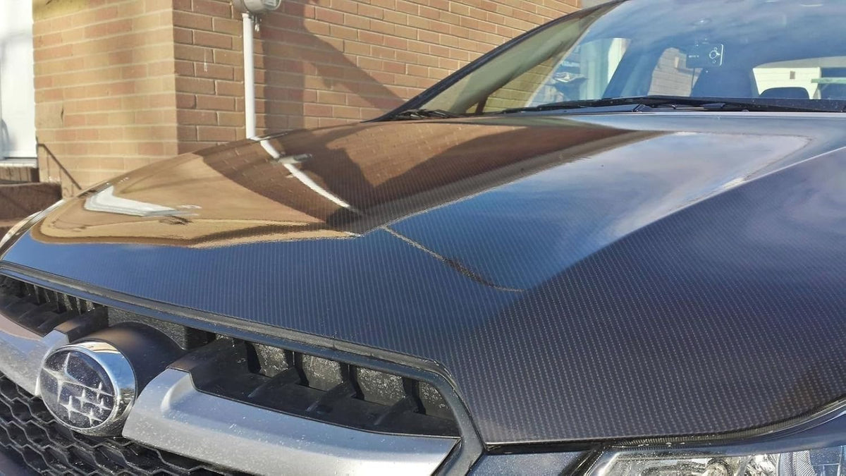 High Gloss Black Carbon Fiber Cast Vinyl Wrap (5ft x 5ft) J473976
