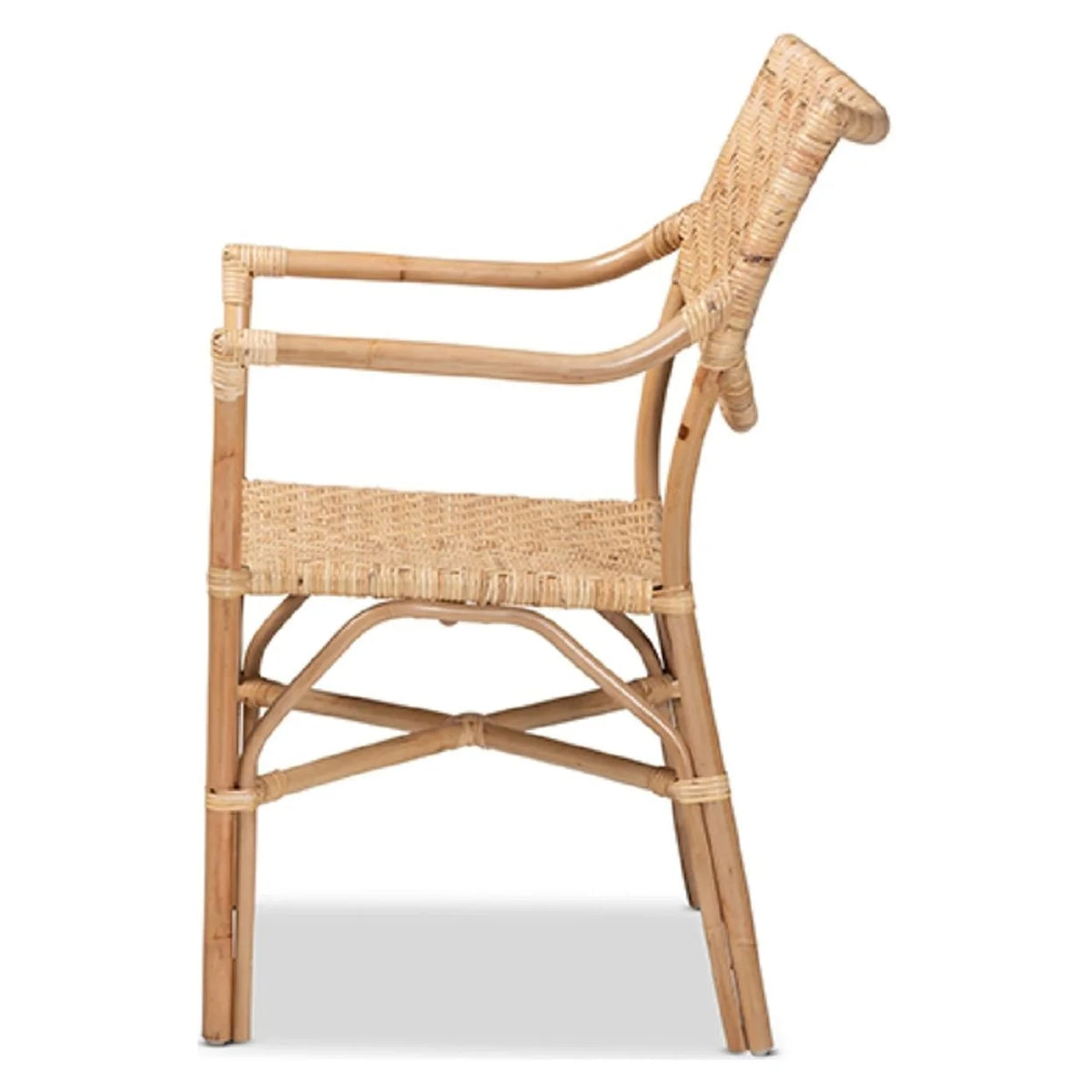 Natural Brown Rattan Dining Chair Q6410