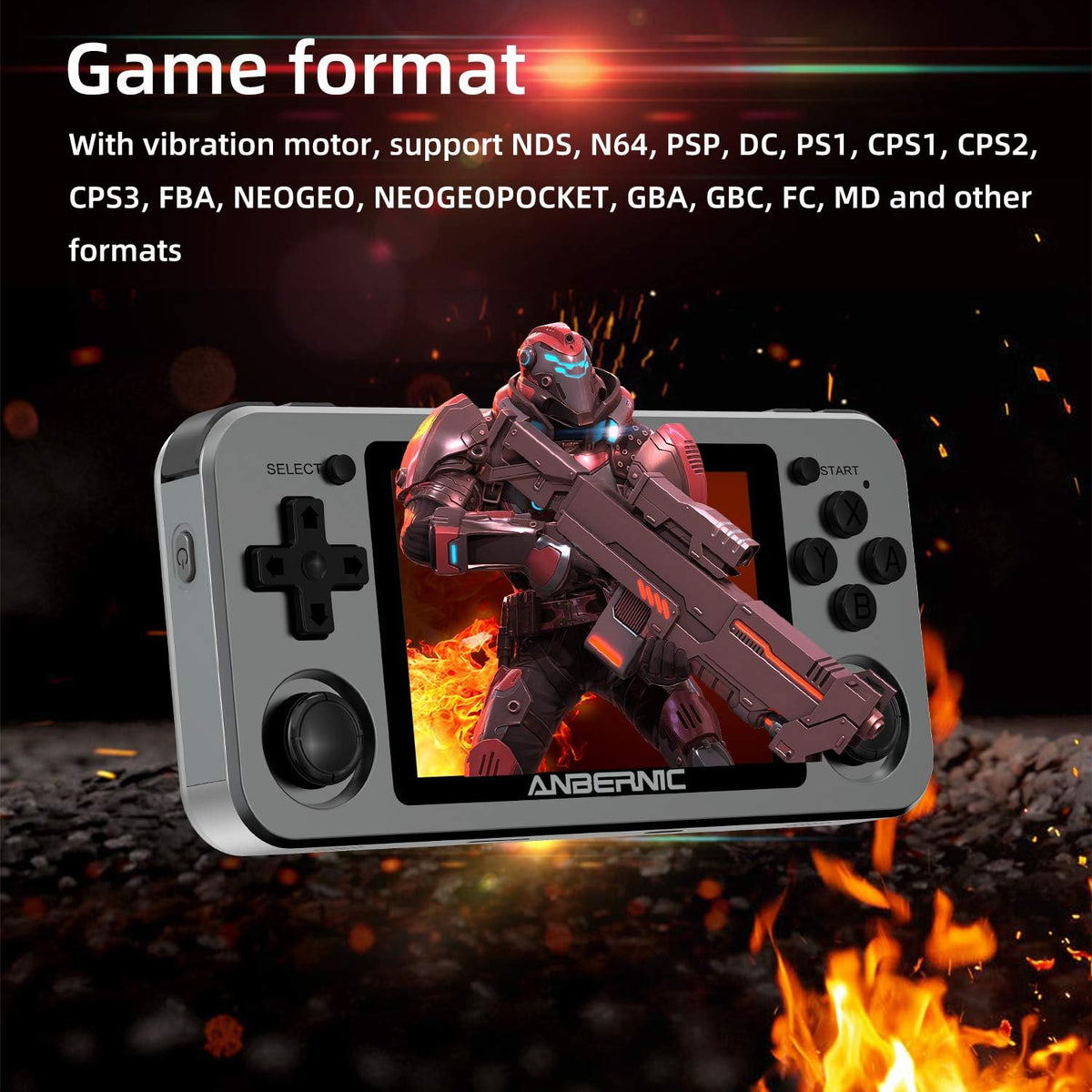 Handheld Game Console with 64G TF Card 3.5 inch IPS Screen U724