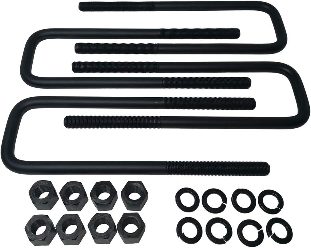 3" Rear Lift Steel Blocks with Extra Long U Bolts Pack of 2 E93370