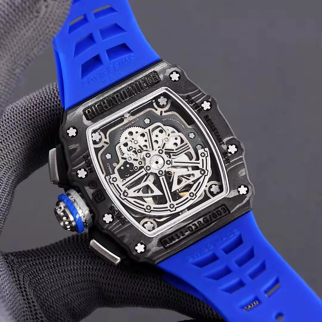 Blue Dial Skeleton Watch M10069