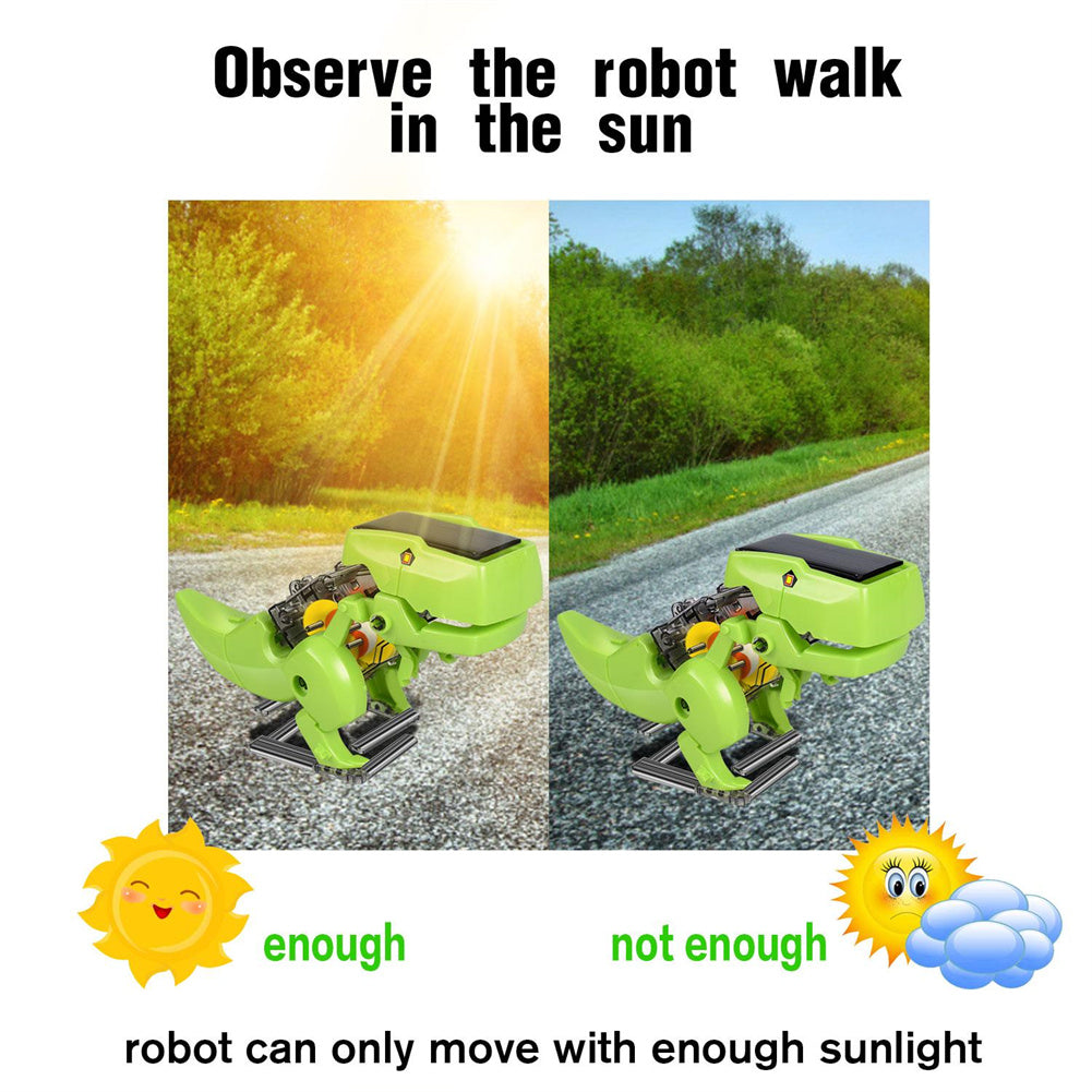 3-in-1 Solar Powered Dinosaur Robot Building Toys F5036
