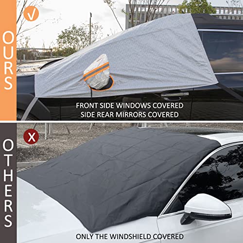 Heavy Duty Windshield Cover with Mirror Covers and Anti-Theft Tuck-in Flaps W138844