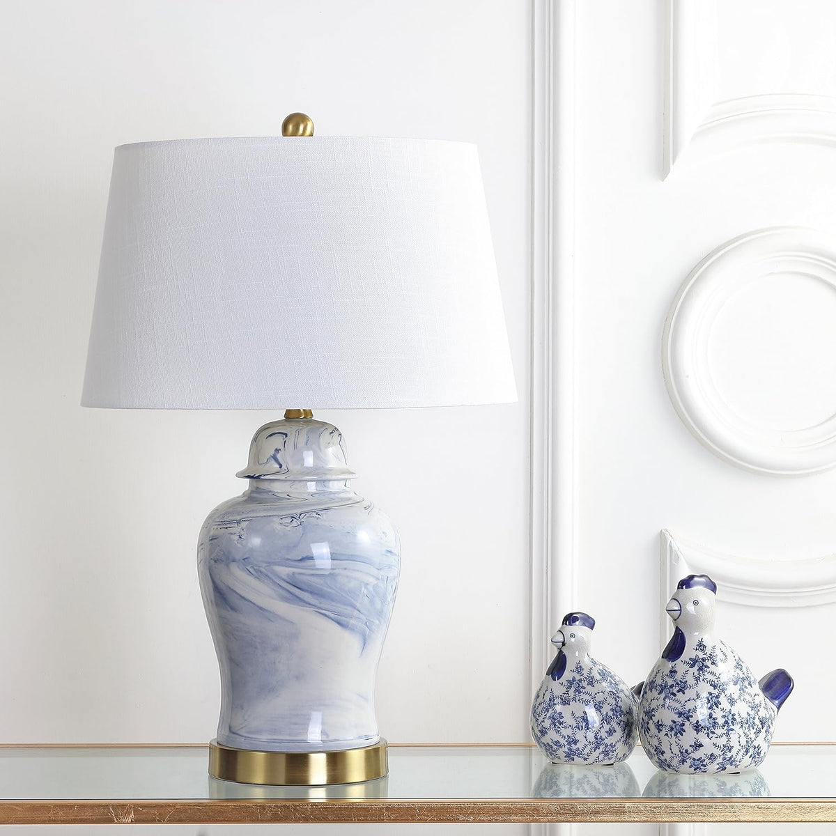 Blue/White Ceramic LED Table Lamp Y808