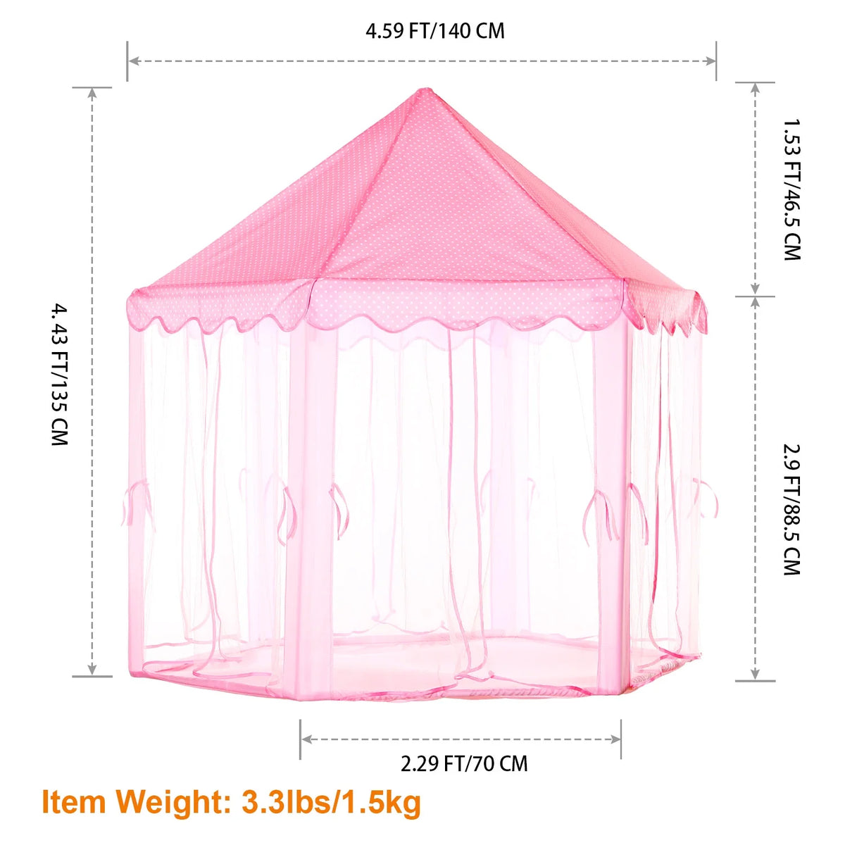 Princess Castle Tent Playhouse with Carry Case H218973