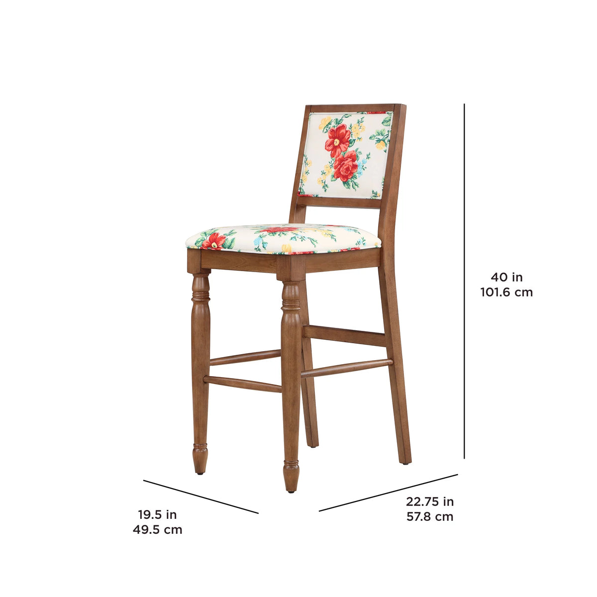 Set of 2 Solid Wood Bar Stools H778562
