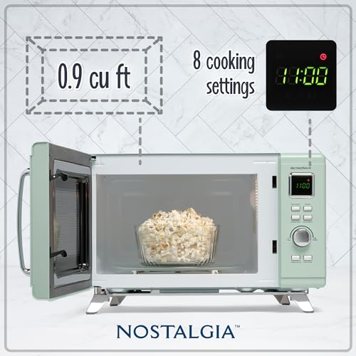 Retro Compact Countertop Microwave A87562
