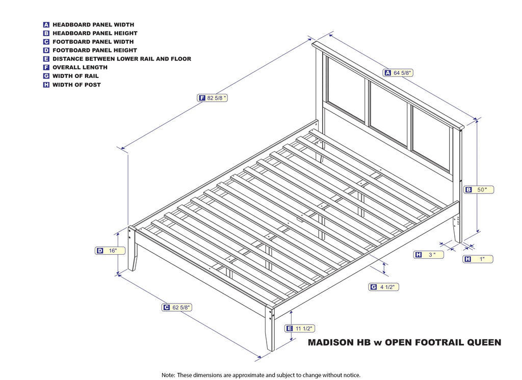 Queen Solid Wood Platform Bed with Panel Headboard in White E126882
