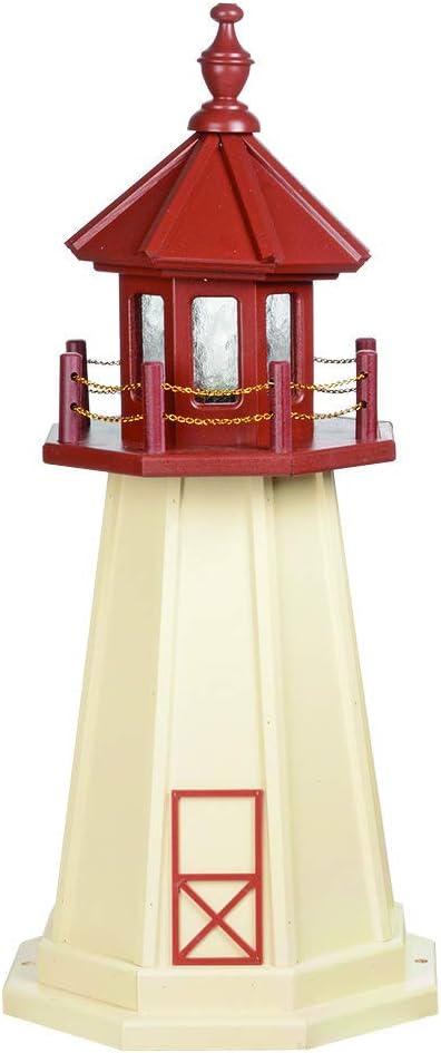Decorative Lighthouse Wood Ivory Cherrywood W643