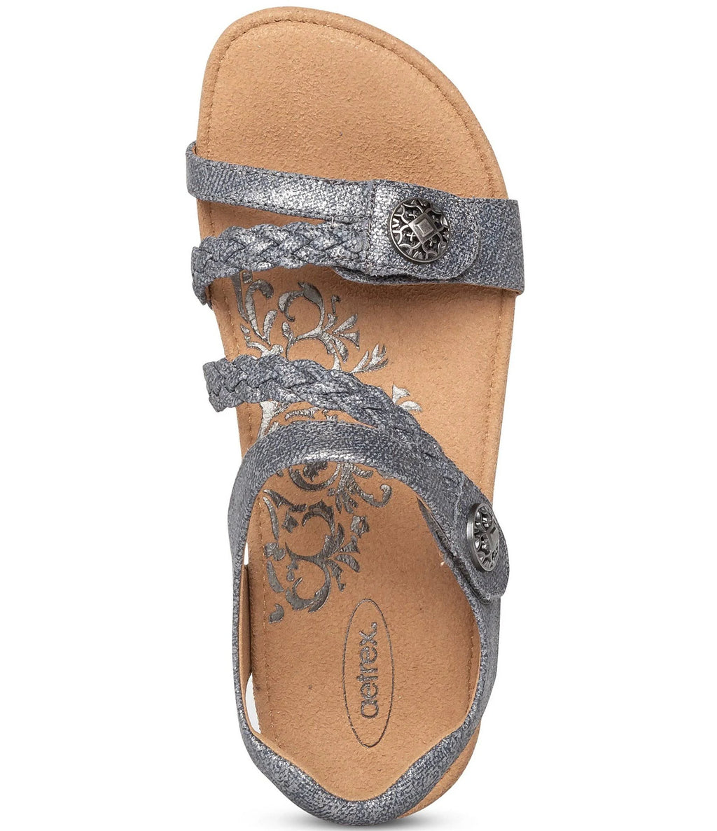 Jillian Braided Quarter Strap Gold Shoes L23655