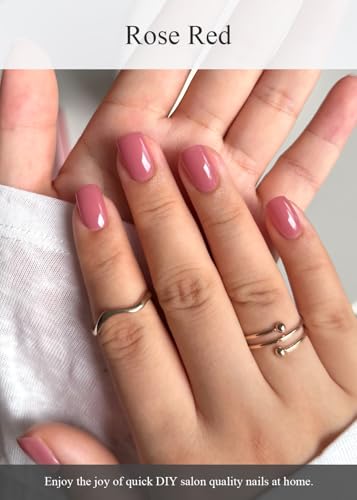 Christmas Red French Gel Nail Strips 30 Pcs K93904
