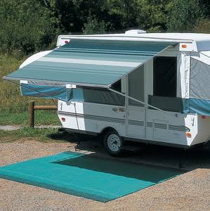 Teal Vinyl Bag Awning 3.5m 11ft-6in O196